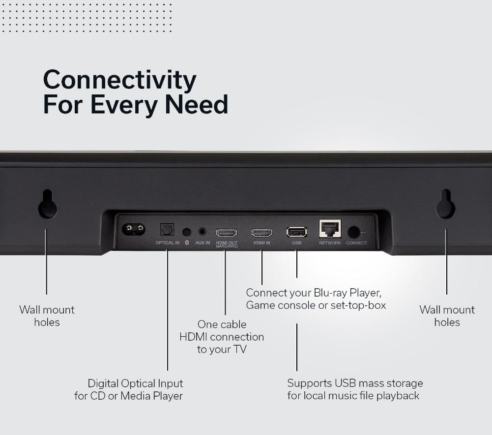 Denon Home 150 NV Wireless Speaker (Black), 1" Tweeter, 3.5" Woofer, Home Speaker with HEOS Built-in, AirPlay 2, and Bluetooth, Multi-Room Streaming, Simple Setup, Compact Design