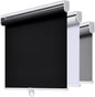 AOSKY Cordless Roller Shades Blackout Blinds for Windows Room Darkening Rolled Up Shades with Spring System, UV Protection Window Shades Door Blinds for Home 97W x 183H cm (38" W x 72" H),Black