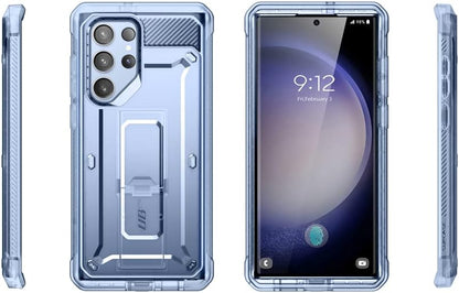 SUPCASE Unicorn Beetle Pro Case for Samsung Galaxy S23 Ultra 5G (2023), [Extra Front Frame] Full-Body Dual Layer Rugged Belt-Clip & Kickstand Case with Built-in Screen Protector (Black)