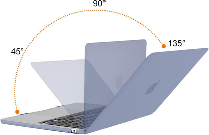MOSISO Compatible with MacBook Air 13 inch Case 2025 2024 2023 2022 M4 A3240 M3 A3113 M2 A2681, Plastic Hard Shell&Keyboard Cover&Screen Film&Pouch for MacBook Air 13.6 inch Case, Crystal Clear