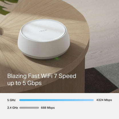 TP-Link Deco BE5000 Dual-Band WiFi 7 Mesh System (Deco BE25) – Supports 150+ Devices, 5GHz/2.4GHz, 2.5Gbps Ports, MLO, 4K-QAM, HomeShield Security, Universal Compatibility (3-Pack)