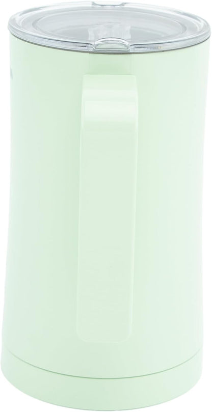 MOPHOM Milk Frother, 4 in 1 Electric Milk Steamer,11.84oz/350ml Automatic Warm and Cold Foam frother for Coffee, Latte, Macchiato, Cappuccino, Hot Chocolate,From the Makers of Mophom 400W,Green