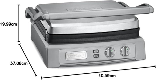 Cuisinart GR-150 Griddler Deluxe, Brushed Stainless - PuriLite
