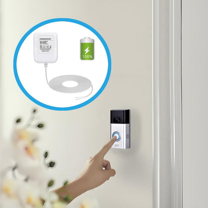 24V 500mA C Wire Adapter for Thermostat and Doorbell Transformer, Compatible with Nest 1st/2nd, Ecobee, Sensi, Honeywell Thermostat Supply Cord for All Versions of Ring Doorbell 315" Long Cable