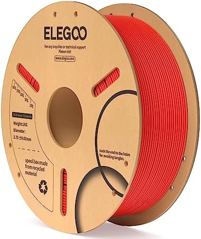 ELEGOO PLA Filament 1.75mm Black 1KG,3D Printer Filament Dimensional Accuracy +/- 0.02mm,1kg Cardboard Spool(2.2lbs) 3D Printing Filament Fits for Most FDM 3D Printers