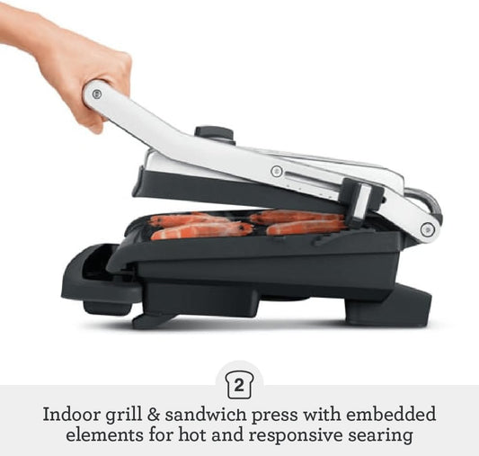 Breville the Panini Grill, Sandwich Maker, Panini Press, BREBGR200XL, Brushed Stainless Steel - PuriLite