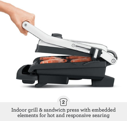 Breville the Panini Grill, Sandwich Maker, Panini Press, BREBGR200XL, Brushed Stainless Steel