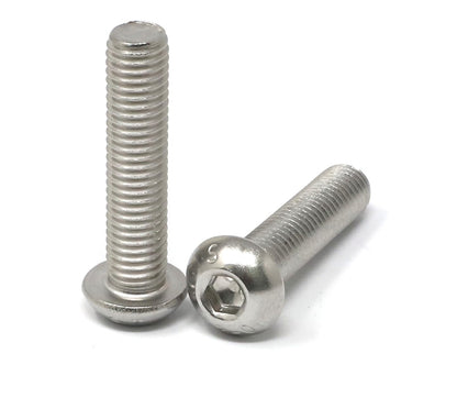 iexcell 50 Pcs M6 x 20mm Thread Pitch 1 mm Stainless Steel 304 Hex Socket Button Head Cap Screws Bolts Kit