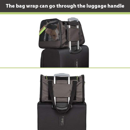 Aivituvin Dog Carrier Airline Approved Soft Sided Pet Carriers, Collapsible Travel Cat Carrier for Medium Cats and Puppies (Green Large)