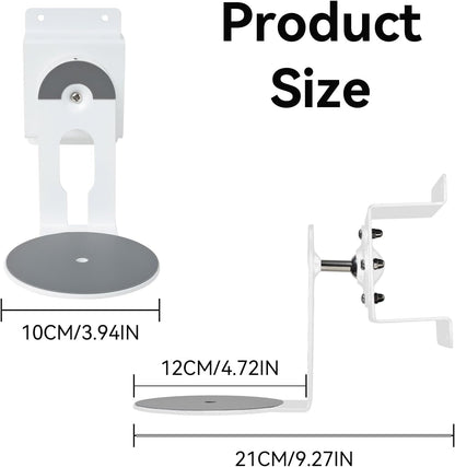 Fbyuitap 2 Pack Metal Wall Mount Compatible with Sonos Era 100, Adjustable Swivel Wall Mount Bracket Speaker Stand, (Black)