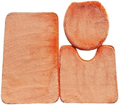 Daniel's Bath & Beyond 3 Piece Solid Luxury Bath Mat, Lime Green, (3PC Solid Luxury)