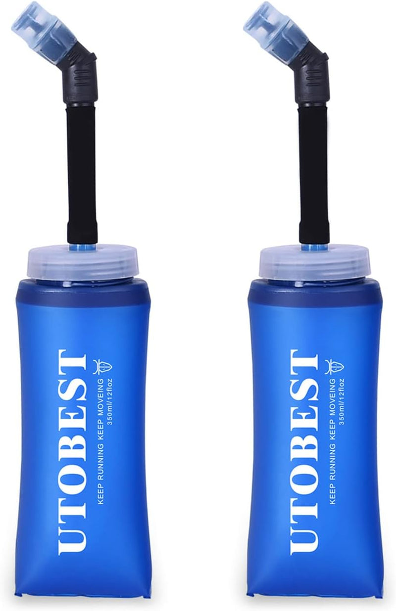 UTOBEST Soft Flask Running Water Bottle Collapsible Water Bottle for Trail Running Hydration Pack Hiking Cycling Climbing 150ML/250ML/350ML/450ML/500ML/550ML