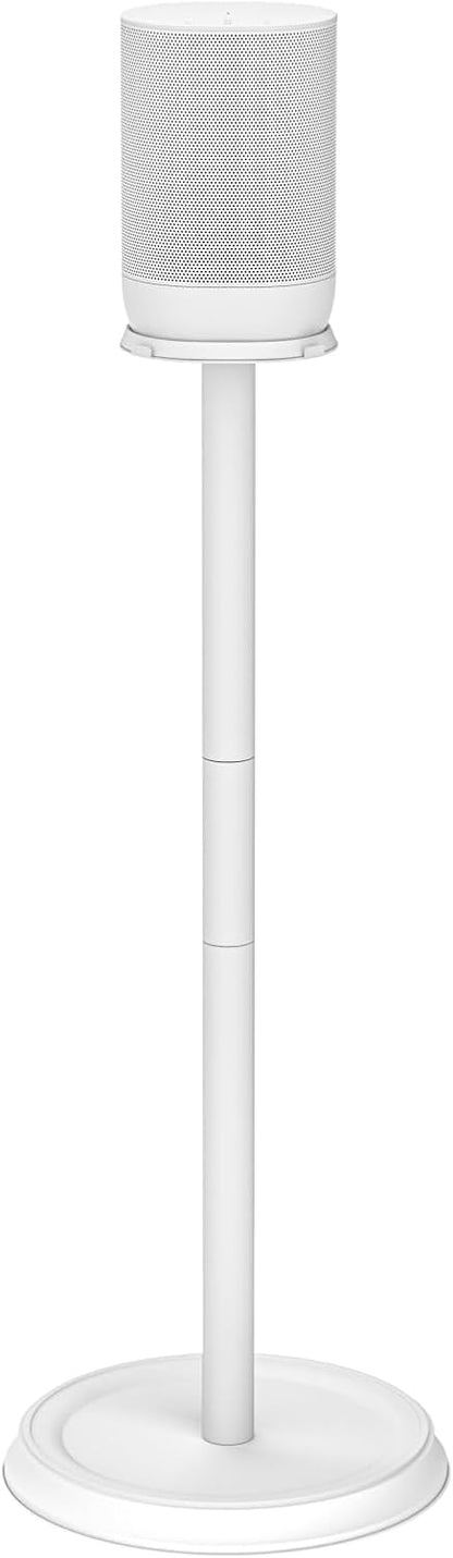 Yibracki Heavy Duty Floor Speaker Stand for Sonos Move, Move 2 - Metal, Universal Fit, White - 2952fb01-cb82-4888-a20f-4292af543512