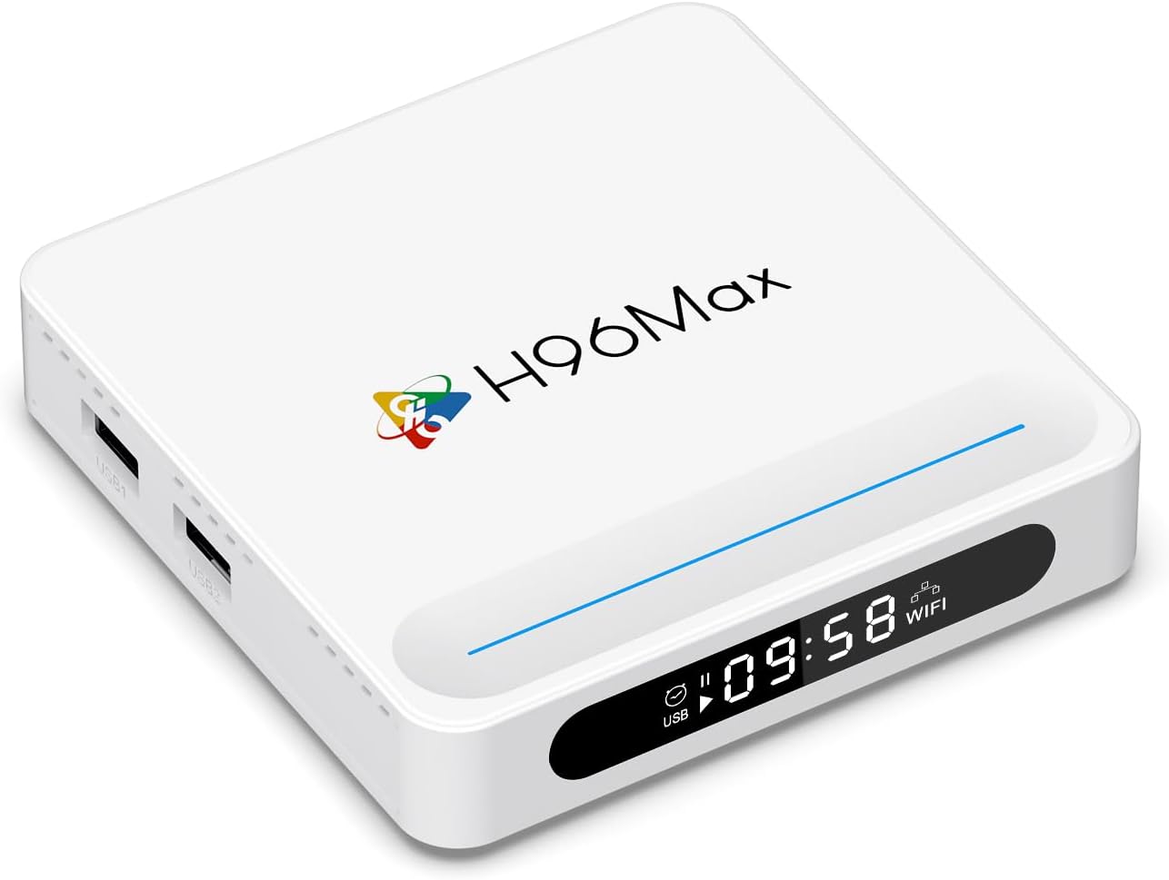 Android TV Box 14.0 4GB RAM 128GB ROM Dual-WiFi 6.0 H96 Max H618 Plus Android Box with 3D 8K BT 5.4 USB Ultra HD