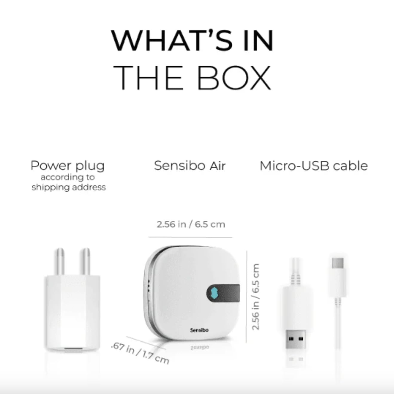 Sensibo Air PRO - Air Conditioner Smart Controller & Air Quality Sensor. Smart Thermostat for Mini Split, Window, Portable AC. Temp & Humidity Sensors. Google, Alexa, Siri & Apple HomeKit Compatible