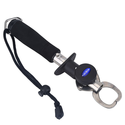 Fishing Gripper Fish Lip Grip Fish Grabber Fish Holder with 1M Tape Measure 15KG Weighting Scale Fishing Tackle Tool with Weight Scale