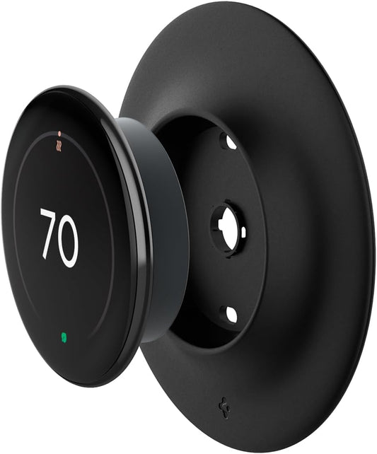 Spigen Wall Plate Designed for New Google Nest Learning Thermostat 4th Generation (2024) Wall Plate - Matte Black