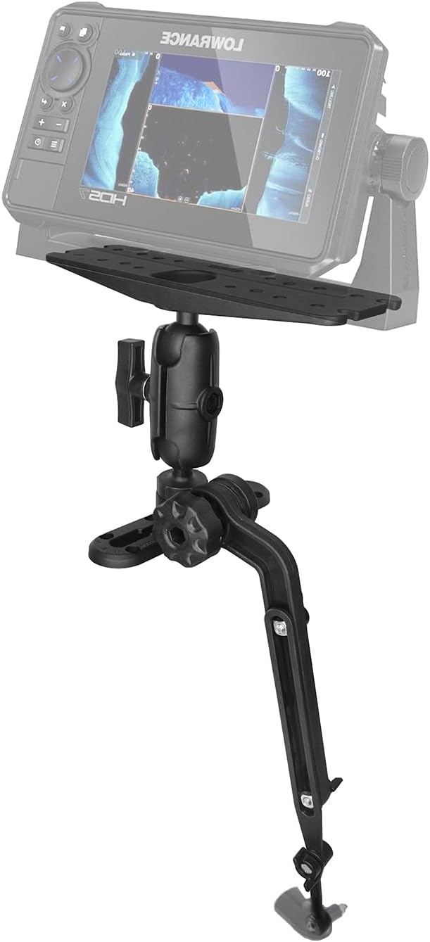 Strg Fish Finder Mount, Kayak Transducer Mounting Arm, Marine Electronics Mounts 1.5" Ball Universal Fish Finder Mount Base Compatible with Scotty Garmin Lowrance Fish Finder