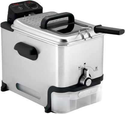 3.5L Stainless Steel Deep Fryer | Automatic Oil Filtration, Adjustable Temperature and 1700W Power