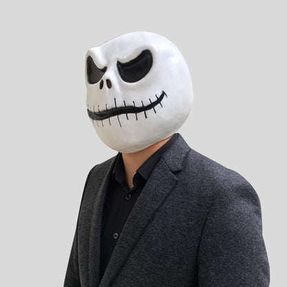 HOMELEX Jack Skellington Mask Helmet Halloween Carnival Nightmare Jack Skeleton Head Mask Horror Scary Cosplay Mask for Adult