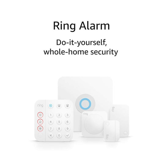 Ring Alarm 5-Piece Kit (newest model), home security system with 30-day free Ring Home subscription