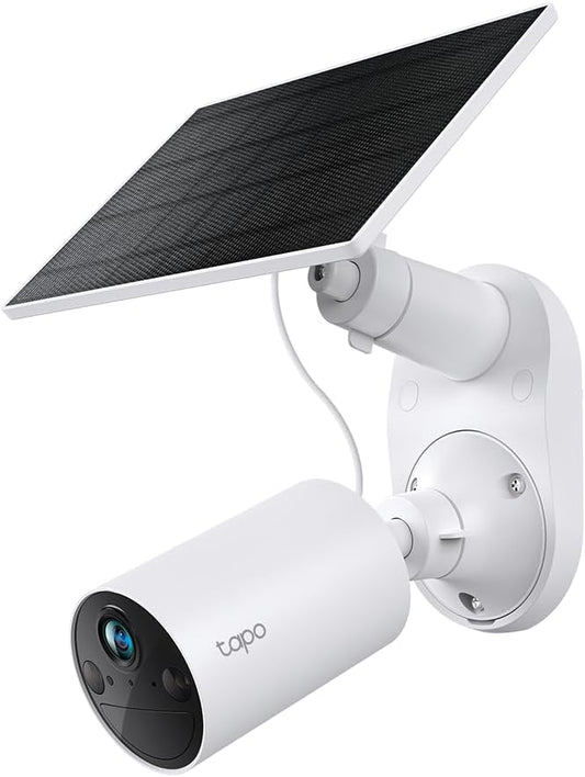 TP-Link Tapo Solar-Powered Security Camera Kit, 2K Wireless Battery Camera w/Solar Panel Base, Smart Person Detection, SD/Cloud Storage, Spotlight Color Night Vision, No Hub Needed (Tapo C410 KIT)