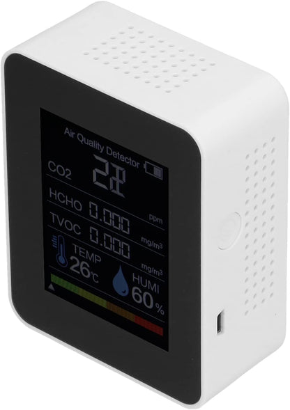 Radon Detector, Test Kit Co2 Monitor Multifunctional for Gymnasiums(White)