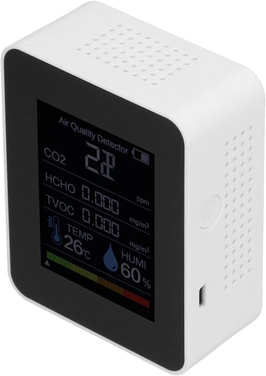 Radon Detector, Test Kit Co2 Monitor Multifunctional for Gymnasiums(White)