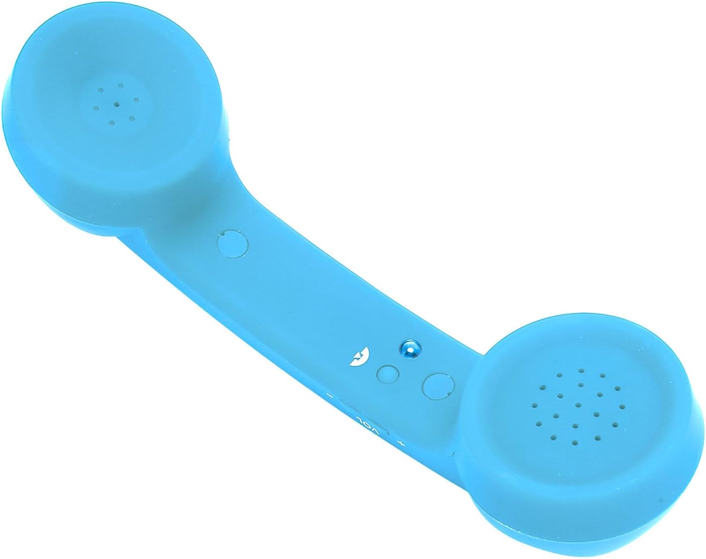 Qiilu Retro Telephone Handset for Mobile Phones - Rechargeable Radiation Proof Handset Receiver with USB Charging (Red)