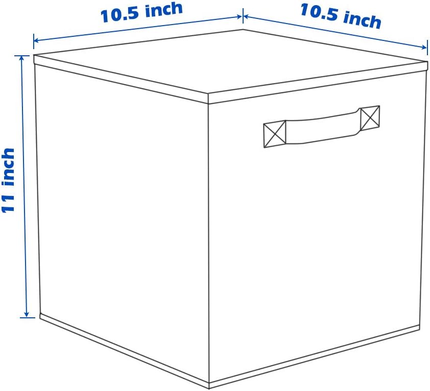 ShellKingdom Storage Bins, Foldable Fabric Storage Cubes And Cloth Organizer Drawer For Closet And Toys, 6 Pack (Lavender+Light Blue+Pink)