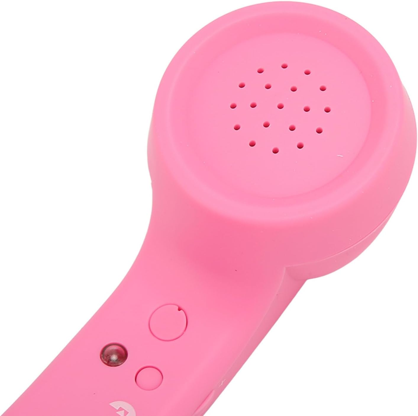 Qiilu Retro Telephone Handset for Mobile Phones - Rechargeable Radiation Proof Handset Receiver with USB Charging (Red)