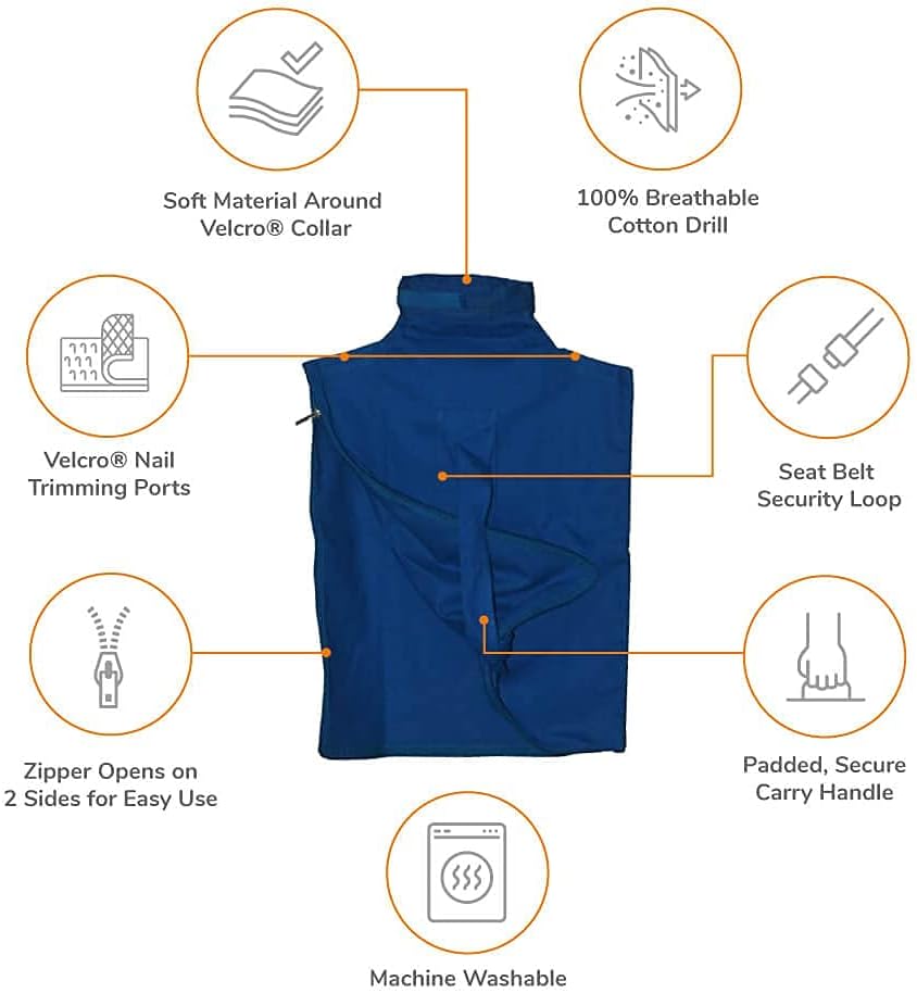 Cat-in-the-Bag Cozy Comfort Carrier - Small Caramel Pet Carrier for Cat and Cat Restraint for Medication Administration, Nail Clipping, Travel, Vet Visits, and Dental Care