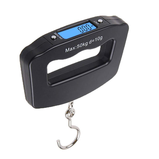 Briskyloom LCD Display Portable Bag Scales Hanging Hook Scale for Fishing Travel 110lb/50kg