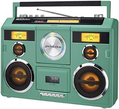 Sound Station Portable Stereo with Bluetooth/CD/AM-FM Radio/Cassette Recorder (Silver)