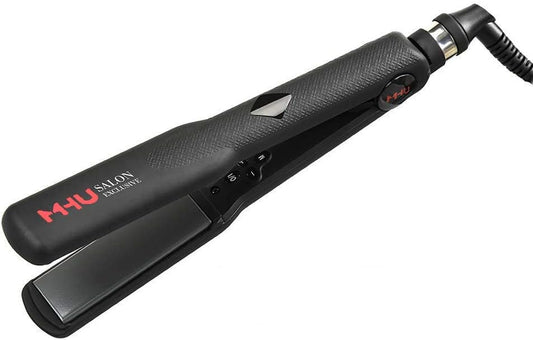 Tourmaline Ceramic Hair Straightener Instant Heat Up Flat Iron Dual Voltage Keratin Ion Flat Iron Anti Frizz with Adjustable Temperature and Auto Shut Off，1.25 inch