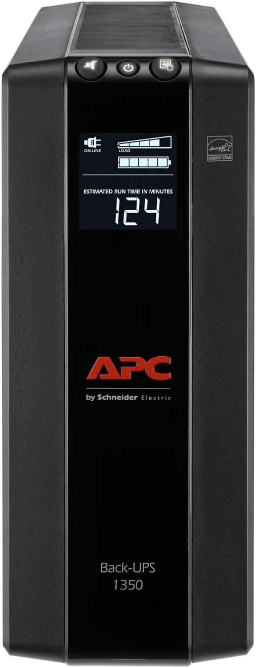 APC 1500VA UPS Battery Backup & Surge Protector, APC UPS Back-UPS Pro (BX1500M)