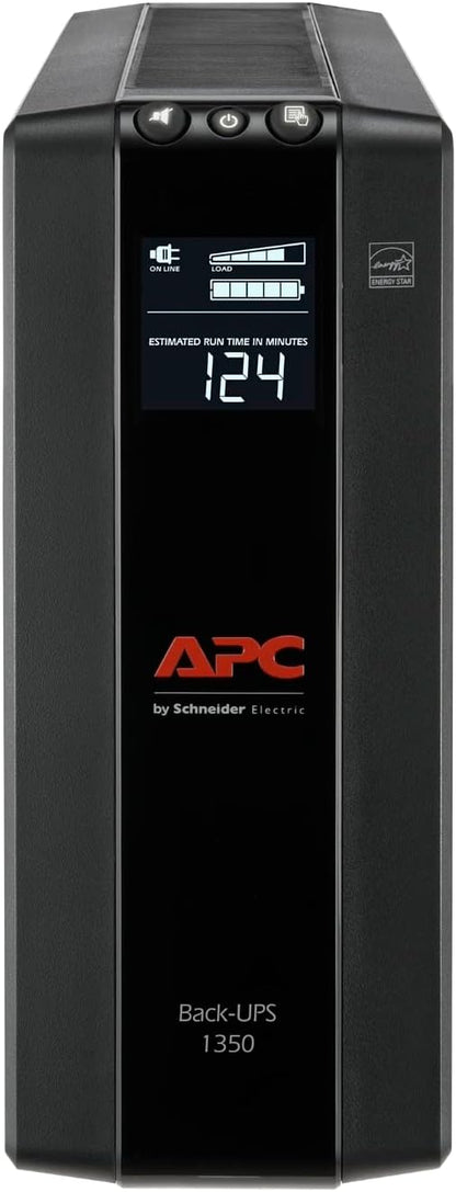 APC 1500VA UPS Battery Backup & Surge Protector, APC UPS Back-UPS Pro (BX1500M)