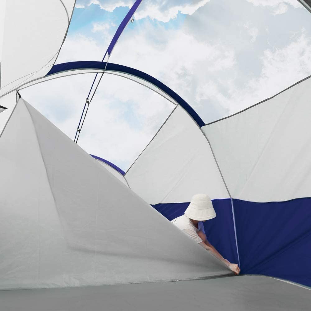 CAMPROS CP 12 Person Camping Tent, 3-Room Family Tent, Rainfly, Waterproof
