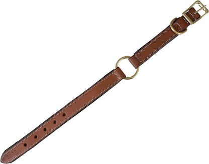DowgClub | Genuine Leather Dog Collar | Full Grain, Heavy Duty | Comfortable, Strong | Best for Pups, Small, Medium & Large Breeds | Pink, Brown, Black, Tan