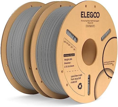 ELEGOO PLA+ Filament 1.75mm Black 4KG, PLA Plus 3D Printer Filament, Dimensional Accuracy +/- 0.02 mm, Tough & High Strength, Fit for Most FDM Printers(1KG/Spool, 2.2 lbs)