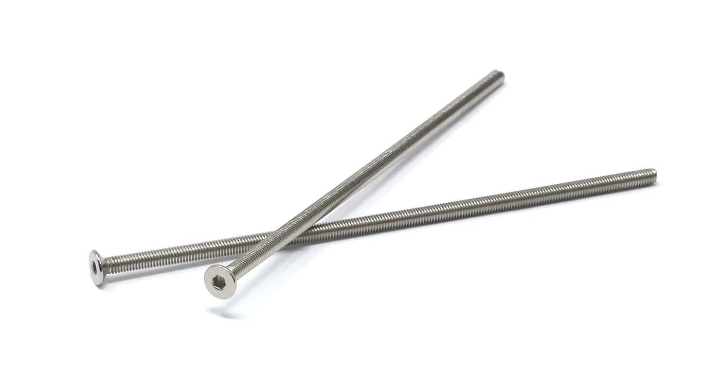 iexcell 5 Pcs M8 x 80mm Thread Pitch 1.25 mm Stainless Steel 304 Hex Socket Flat Head Cap Screws Bolts Kit