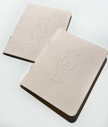 SOLE PAPER CO. Embossed Vow Books, His & Her Unisex, Vow Renwal, Bride & Groom, Wedding Vow Books, Couples Books, Hand Crafted Modern Books (Vellum)