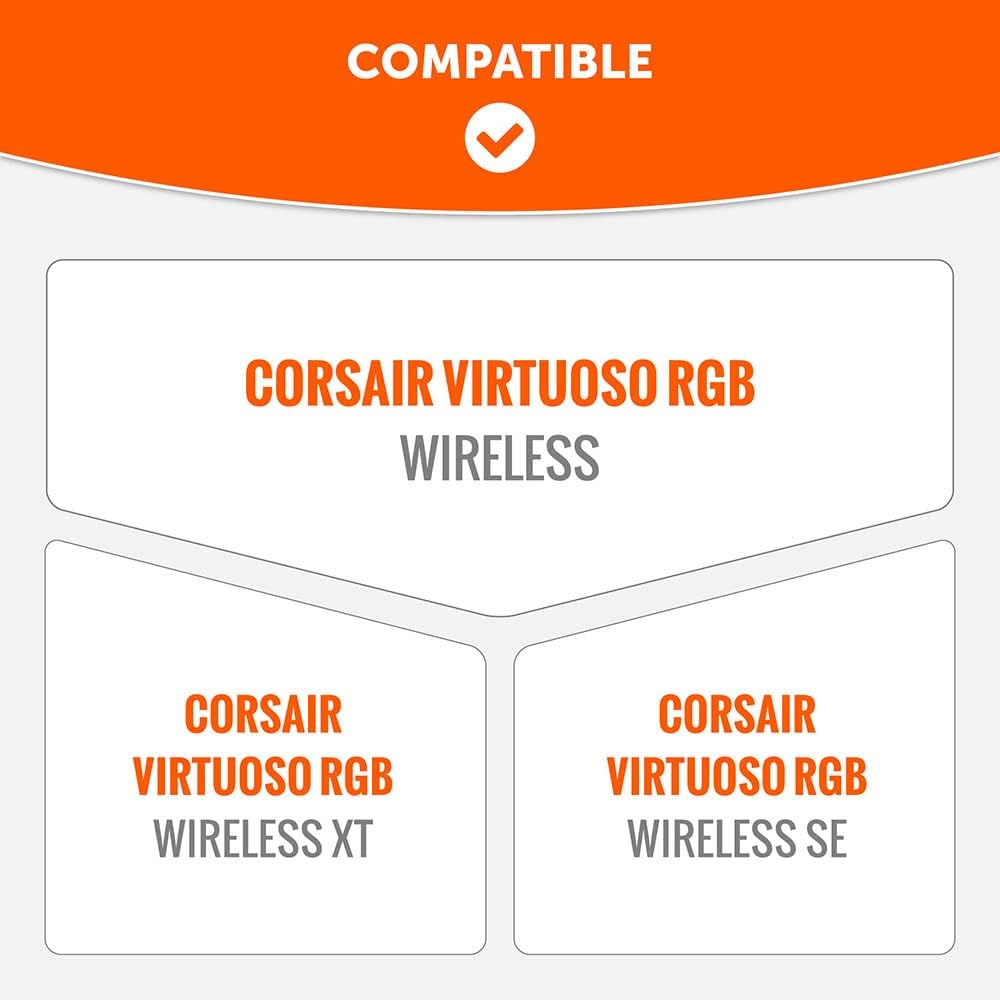 WC Freeze Virtuoso - Hybrid Fabric Cooling Gel Replacement Earpads for Corsair Virtuoso Gaming Headset, Made by Wicked Cushions, Improved Durability, Thickness and Sound Isolation |90s Black
