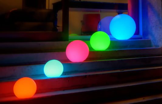 Mr.Go 12-inch Rechargeable LED Ball Light w/Remote, RGB Color-Changing LED Globe Orb Light, Home Kids Room Bedroom Bar Table Patio Pool Party Dimmable Sphere Nightlight Relax Mood Lighting Decoration - PuriLite