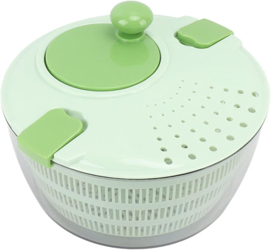 Salad Spinner Lettuce Washer with Drain Bowl Colander Handle, Veggie Dryer Fruit Washer Drainer for Cleaning Drying Greens Vegetables Fruits(Green)
