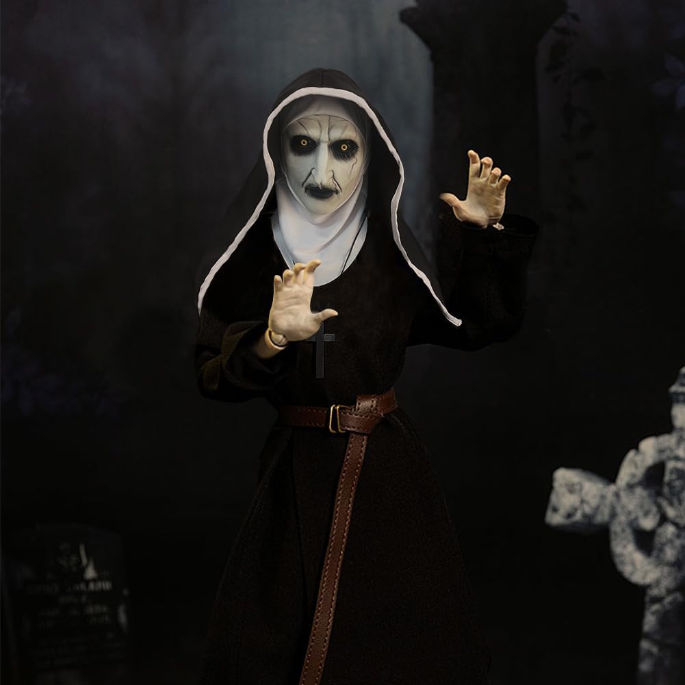 ACBAGI The Nun Mask Full Head Nun Scary Halloween Mask Costume Scary Nun Costume for Unisex Adults