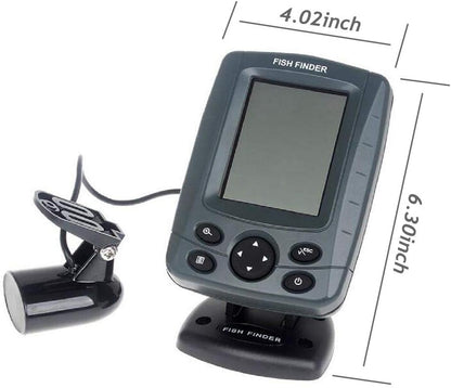 JOYWEE FF688C 3.5" Phiradar Color LCD Boat Fish Finder 200KHz/83KHz Dual Sonar Frequency 80M 240ft Detection Muti-Language Auto Zoom