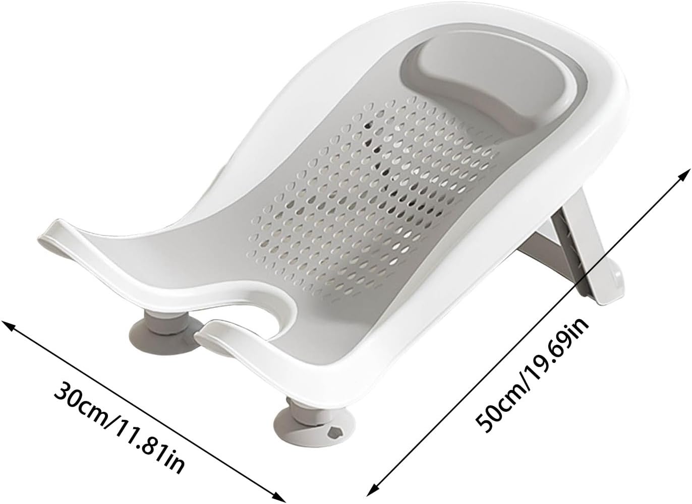 Multifunctional Infant Bath, Lying Down Shower Basin for Home Use, Counter Sink Or Bathtubs Bathtub Shower Bed (Gray) - PuriLite