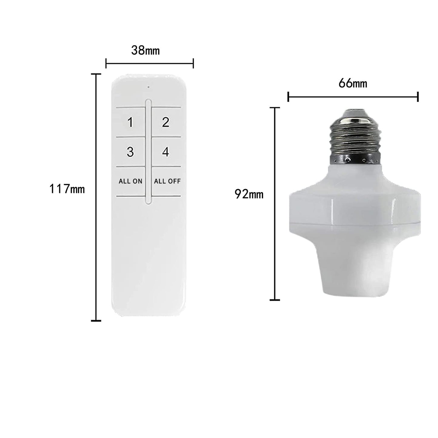 Purilite Select Smart WiFi Light Socket Kit – 4-Pack with Remote & App Control, Alexa & Google Compatible, Timer & Group Function