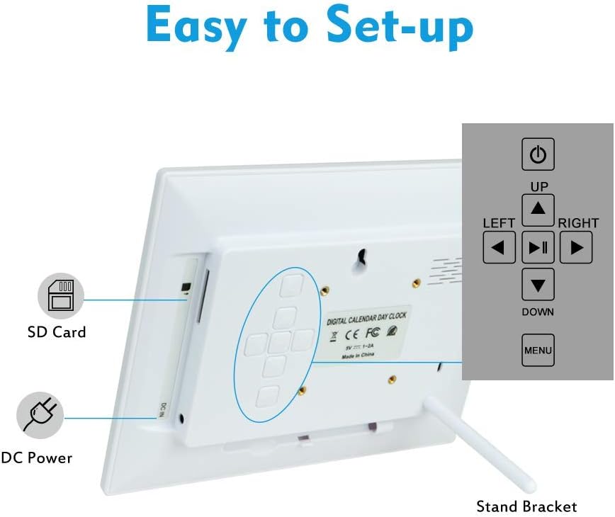 [2025 Newest] Digital Day Calendar Clocks 3 Medicine Reminders Extra Large 8 Inch Non-Abbreviated Day Date Month Dementia Senior Clock for Eldarly Memory Loss Vision Impaired Clock